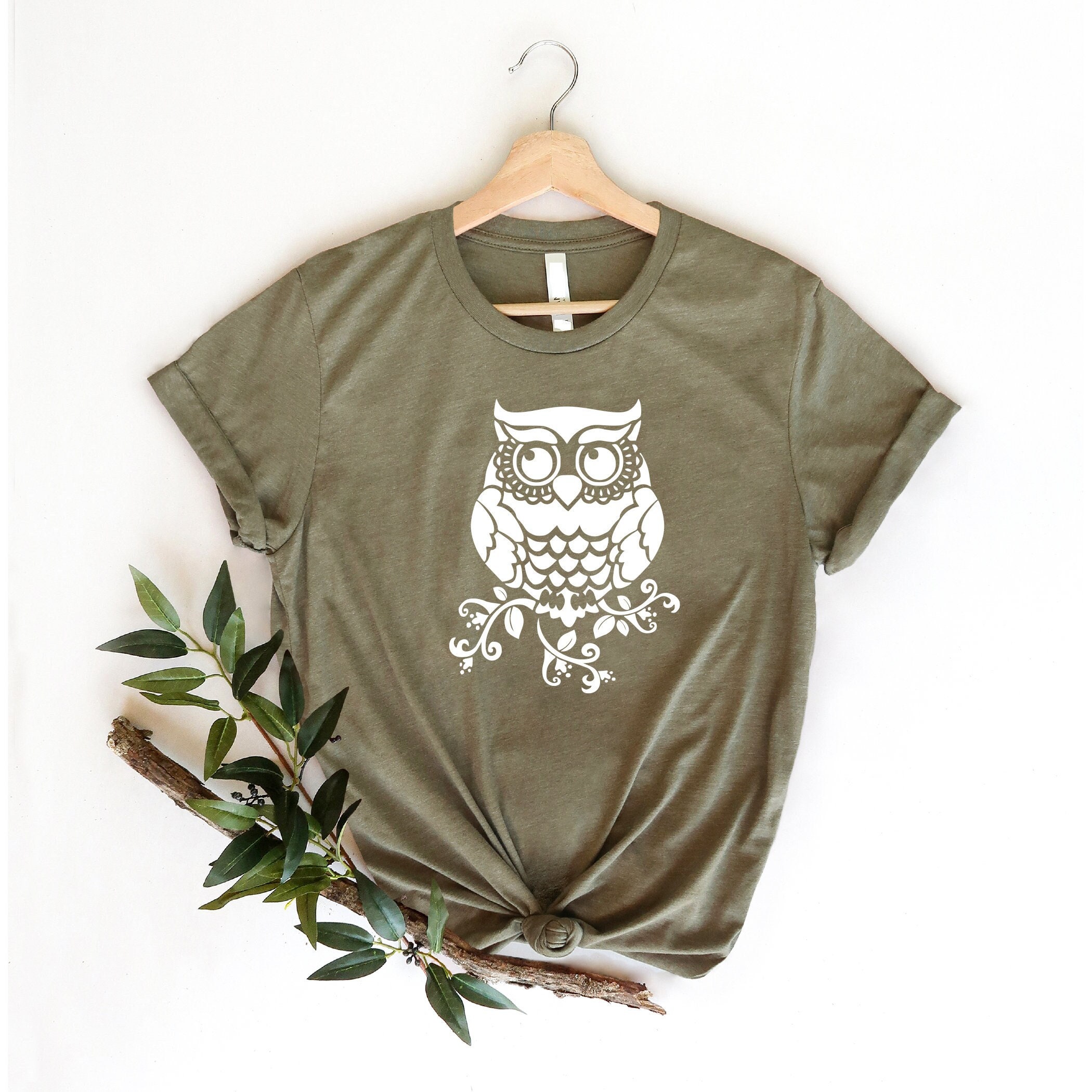 Cute Owl Shirt, Birth T shirt, Cute Animal Shirt, Animal Lover Shirt, Shirts for Women, Gift for Ani