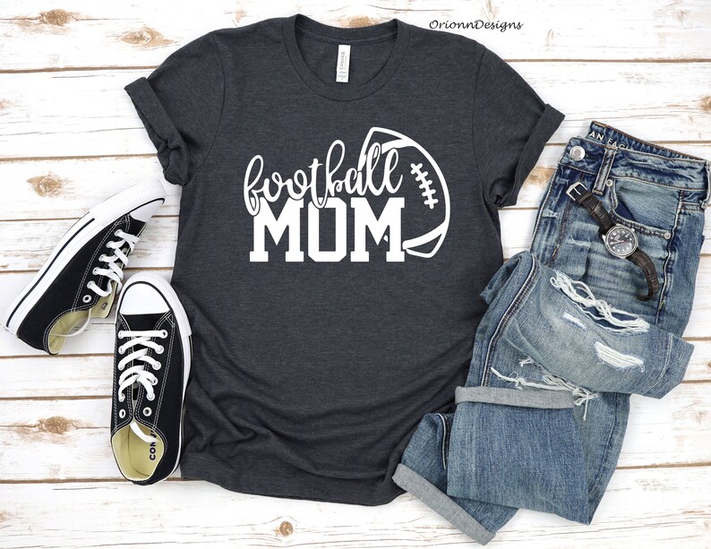 Football Mom Shirt, Football T-shirts, Football Mom Tee, Football Shirt, Sport Mom Shirt, Football Mom T-Shirt image 2