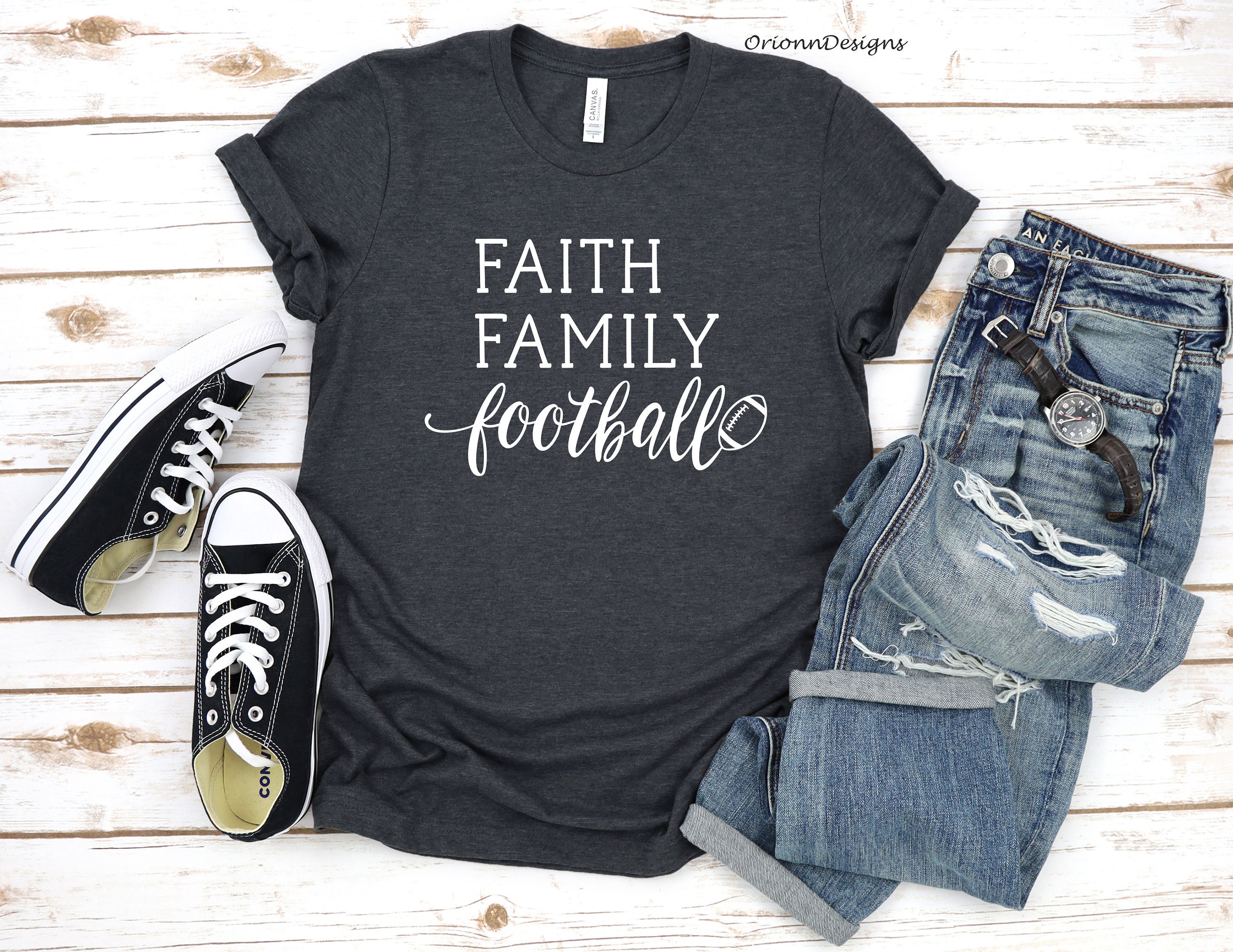 faith family football shirt