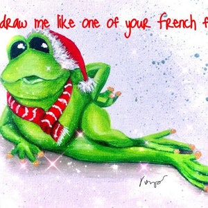 Postkarte French Frog