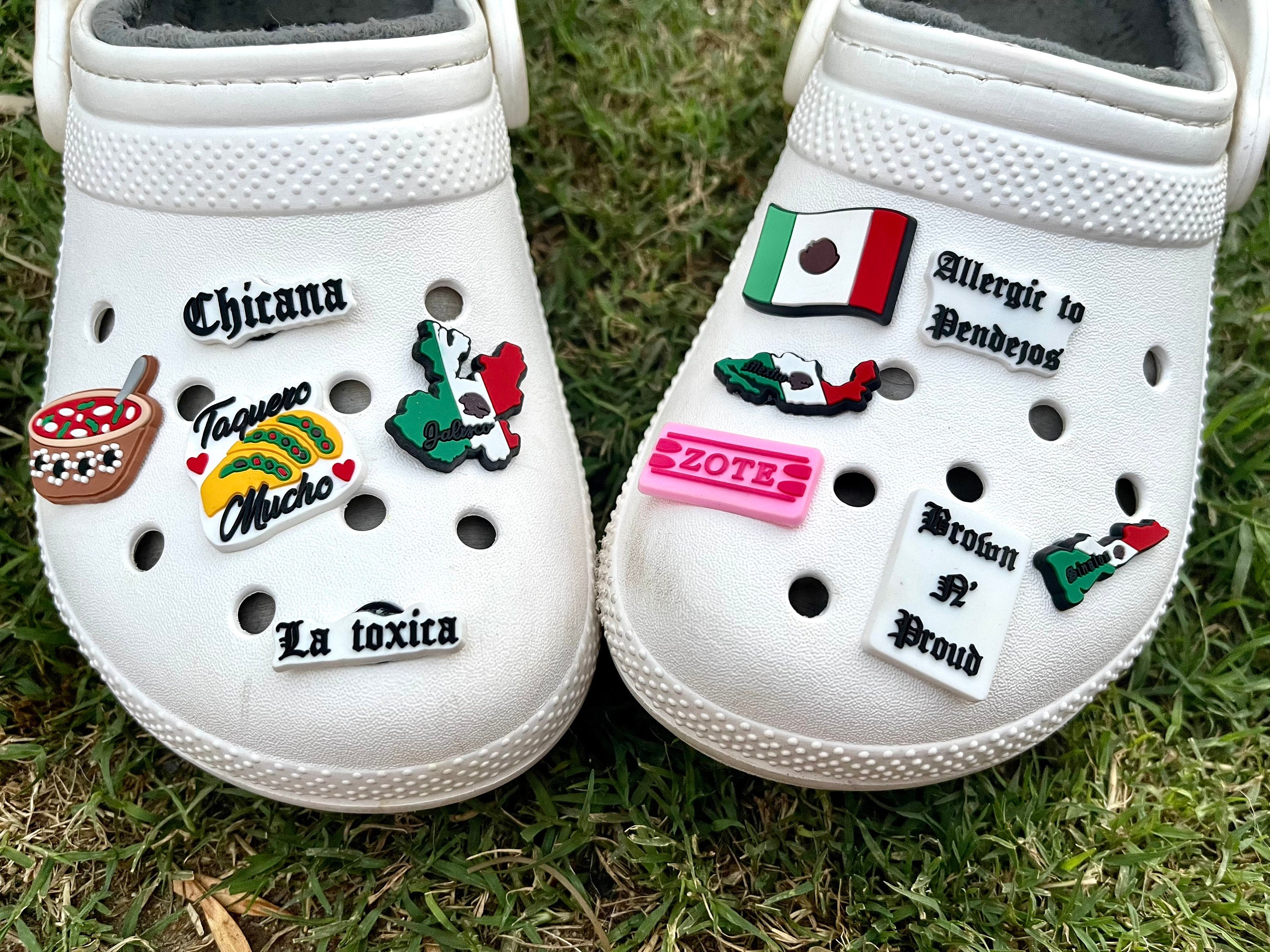 mexican flag charm for crocs