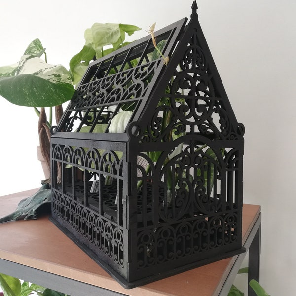 Halloween Plant Pot, Gothic Greenhouse Decor for Plants, Large Test Tube Propagation Station,