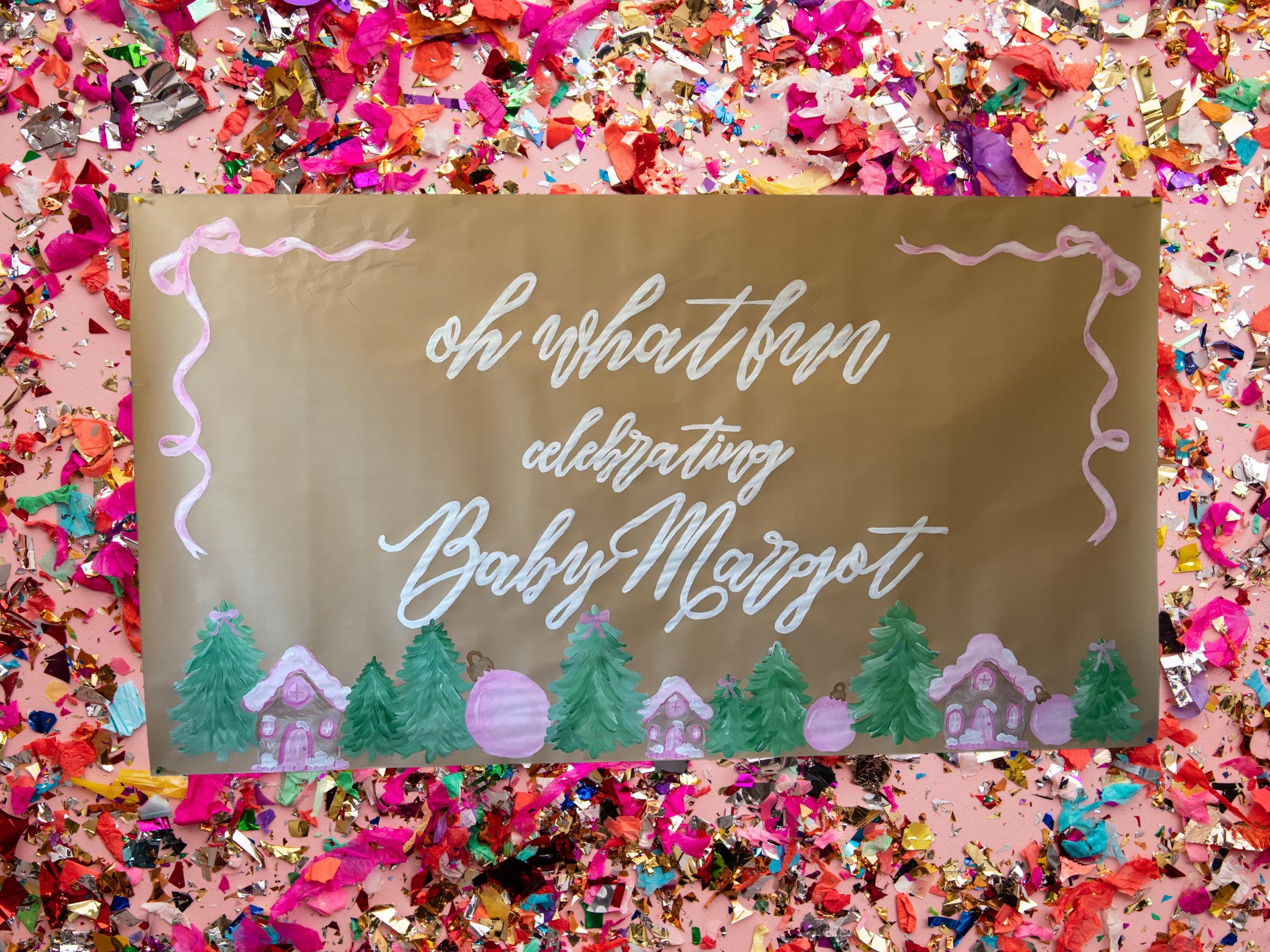 Hand Painted Craft Paper Banner Custom Sign Party Engagement - Etsy