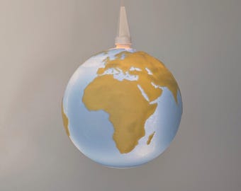 Realistic Earth and Moon Lampshade, Galaxy Lamp, Solar System Night Light with Hanging Optional Lighting System, Pastel