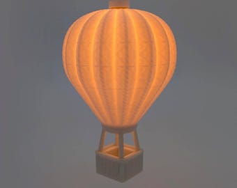 Hot air balloon lampshade, decorative lamp, children's room lamp, baby night light with accessories, mood light balloon