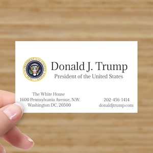 10 cartes de visite du président Donald J. Trump - brillantes et solides !
