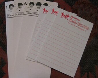 THE BEATLES Fan Club, 6 memo/note pads ~ scratch pads "As I write this letter, send my love to you, P.S. I love you"