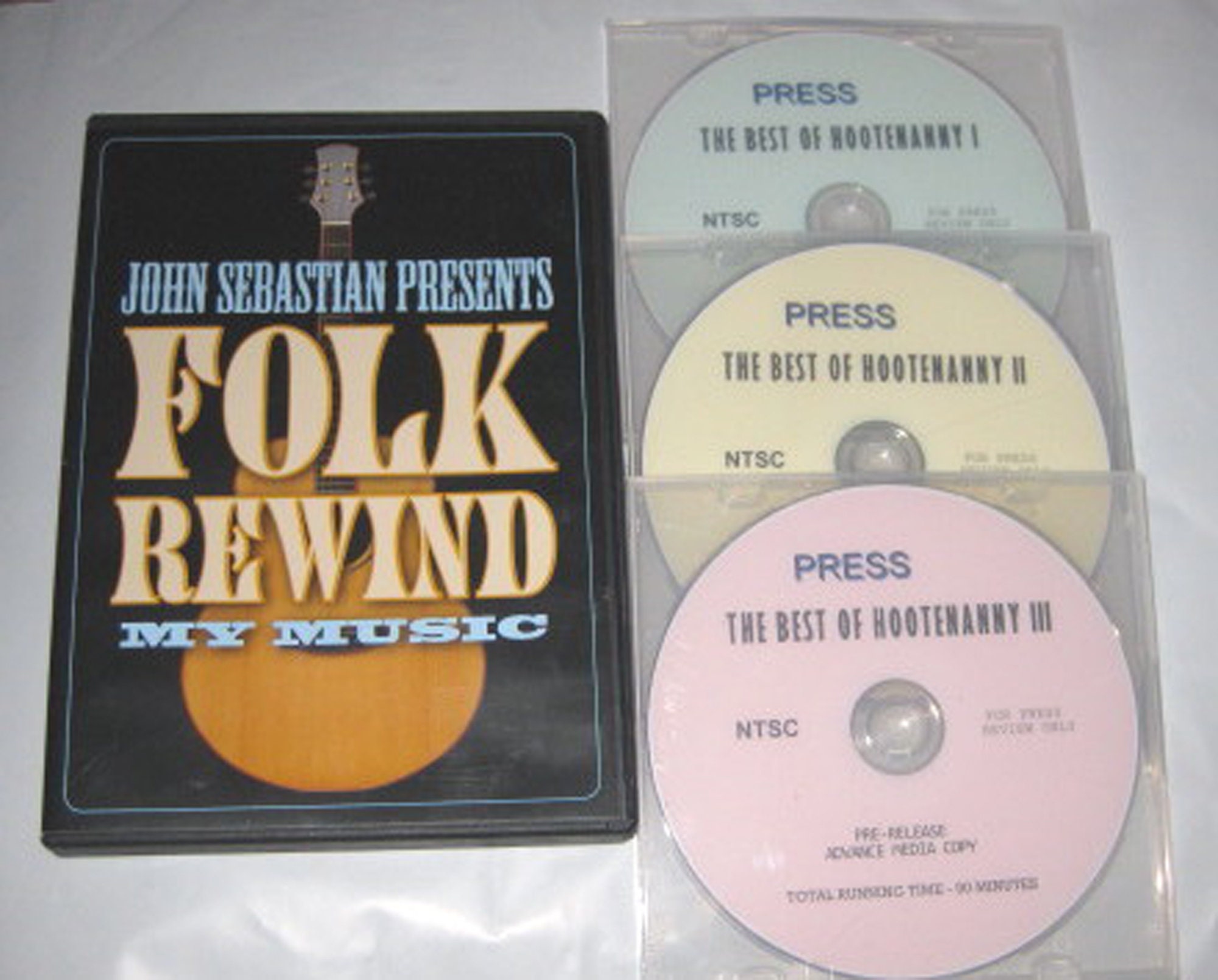 FOLK REWIND DVD John Sebastian, 3 Best of Hootenanny 4 Dvd's Pbs
