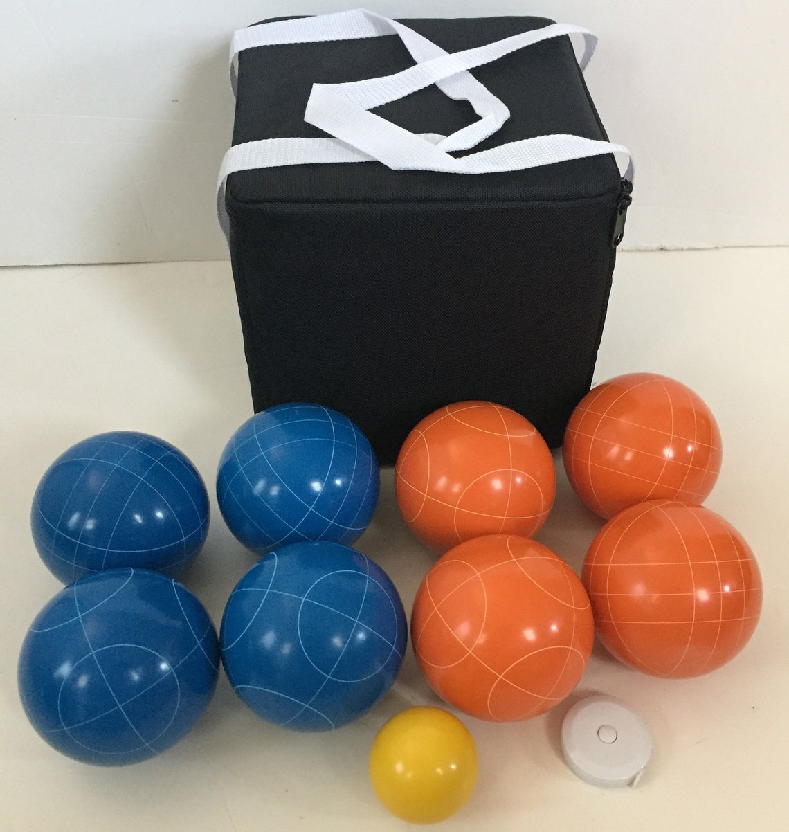 Unique Bocce Set 107mm with Blue and Orange Balls Black Bag Etsy