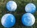 Unique Bocce Package - 4 pack of 107mm Marbleized Blue and White Balls 