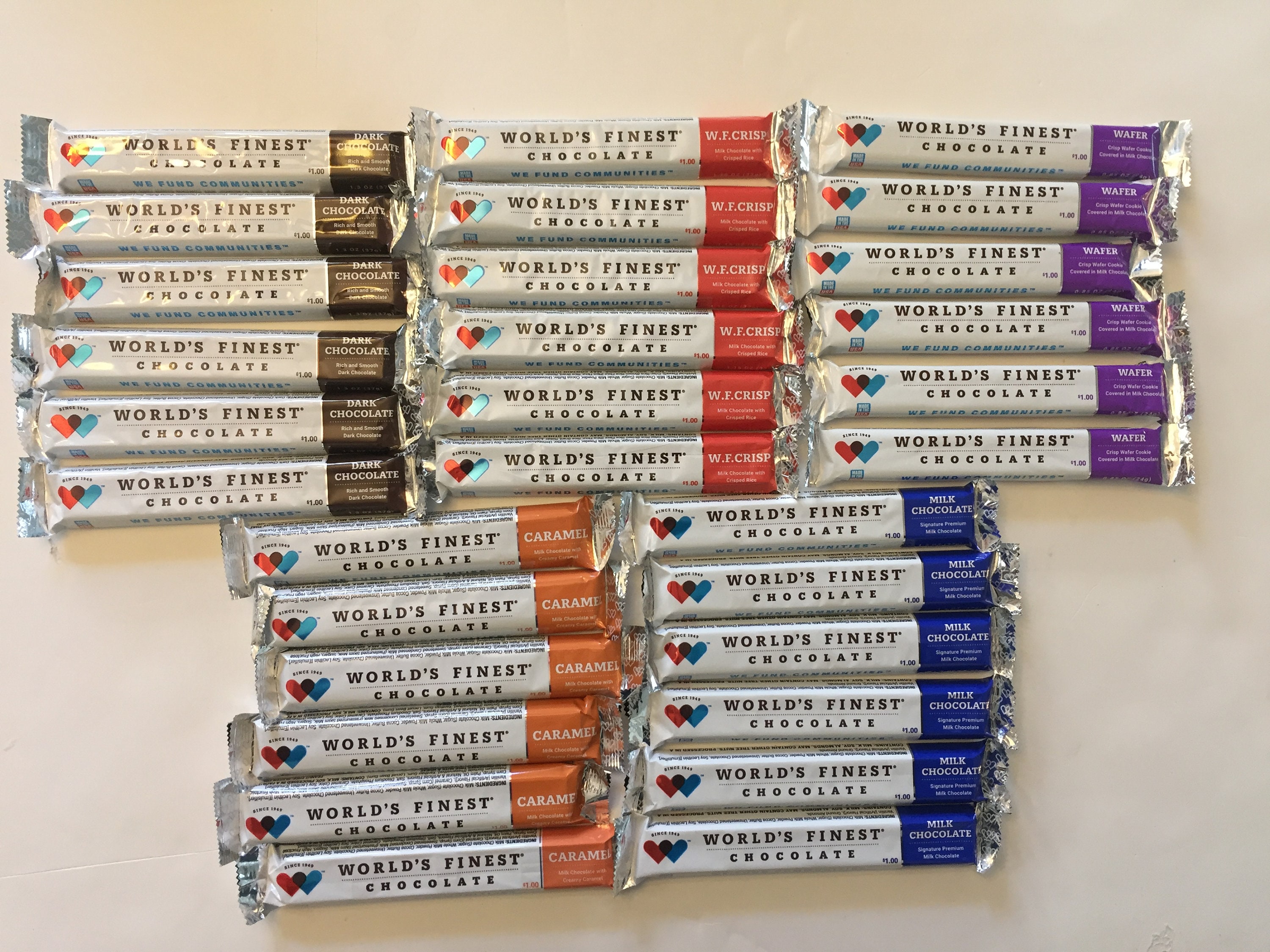 World's Finest Chocolate 60 Chocolate Bars With 20 Milk Chocolate 