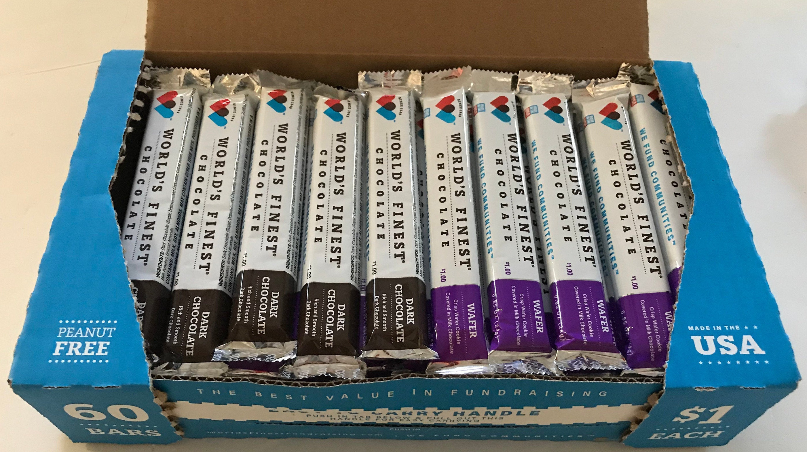 World's Finest Chocolate 60 Chocolate Bars with 30 milk Etsy