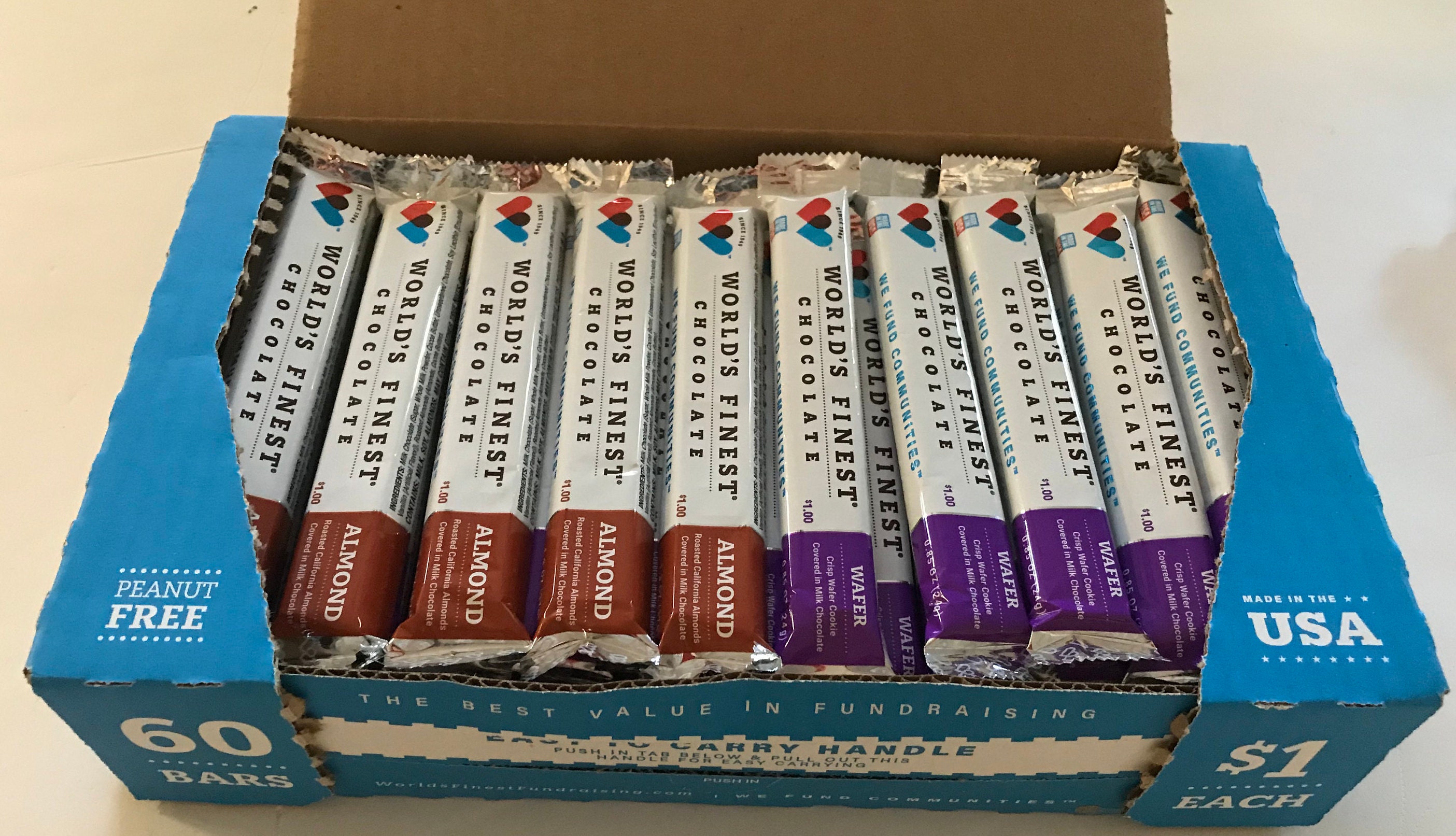 World's Finest Chocolate 60 Chocolate Bars With 30 Milk Etsy