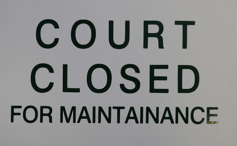 Tennis Court Accessories - Court Signs - quot;Court Closed for Tennis Court Accessories - Court Signs - quot;Court Closed for