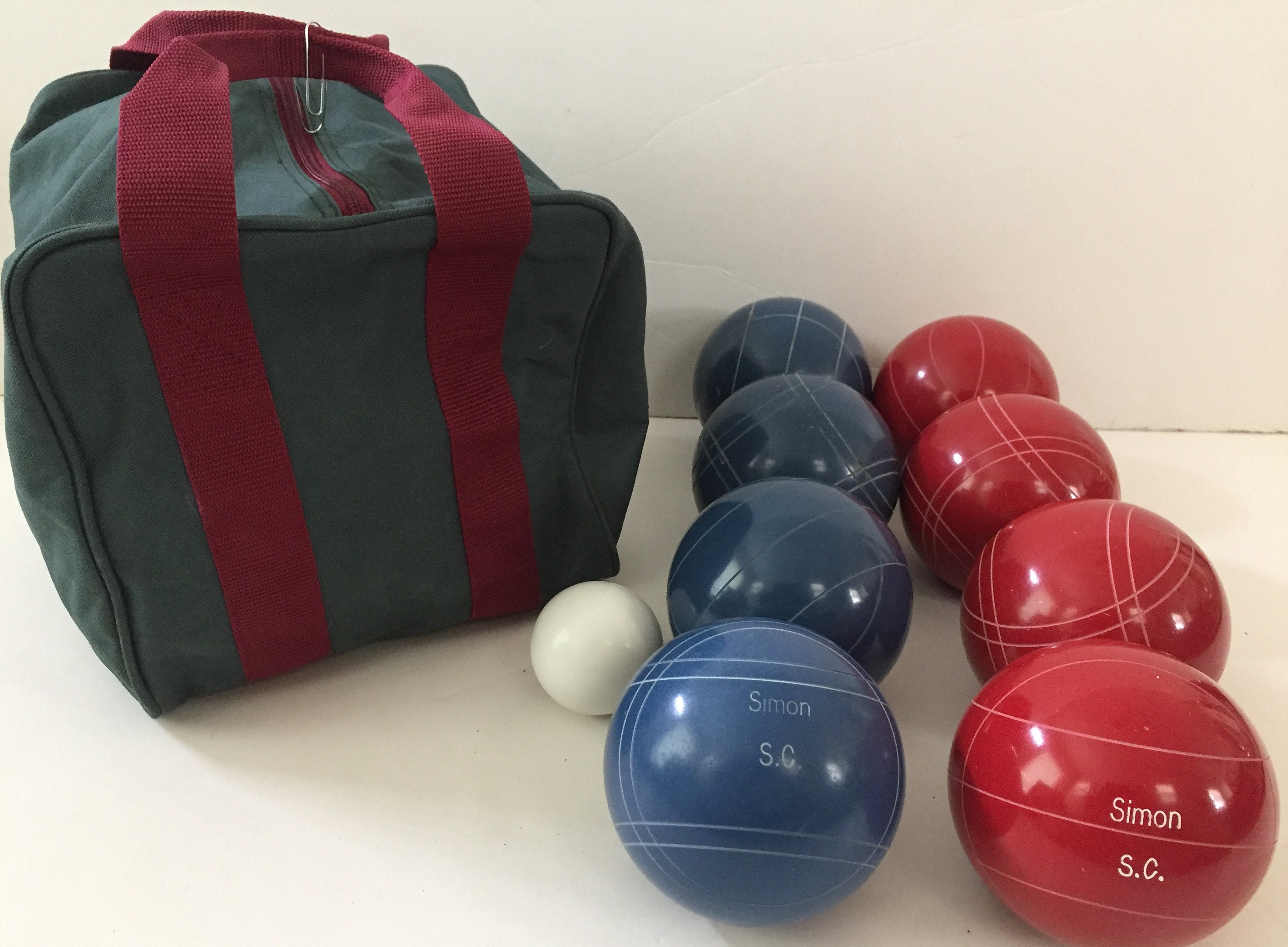 EPCO Premium Quality Engraved Bocce Ball Set 110mm Red and Etsy