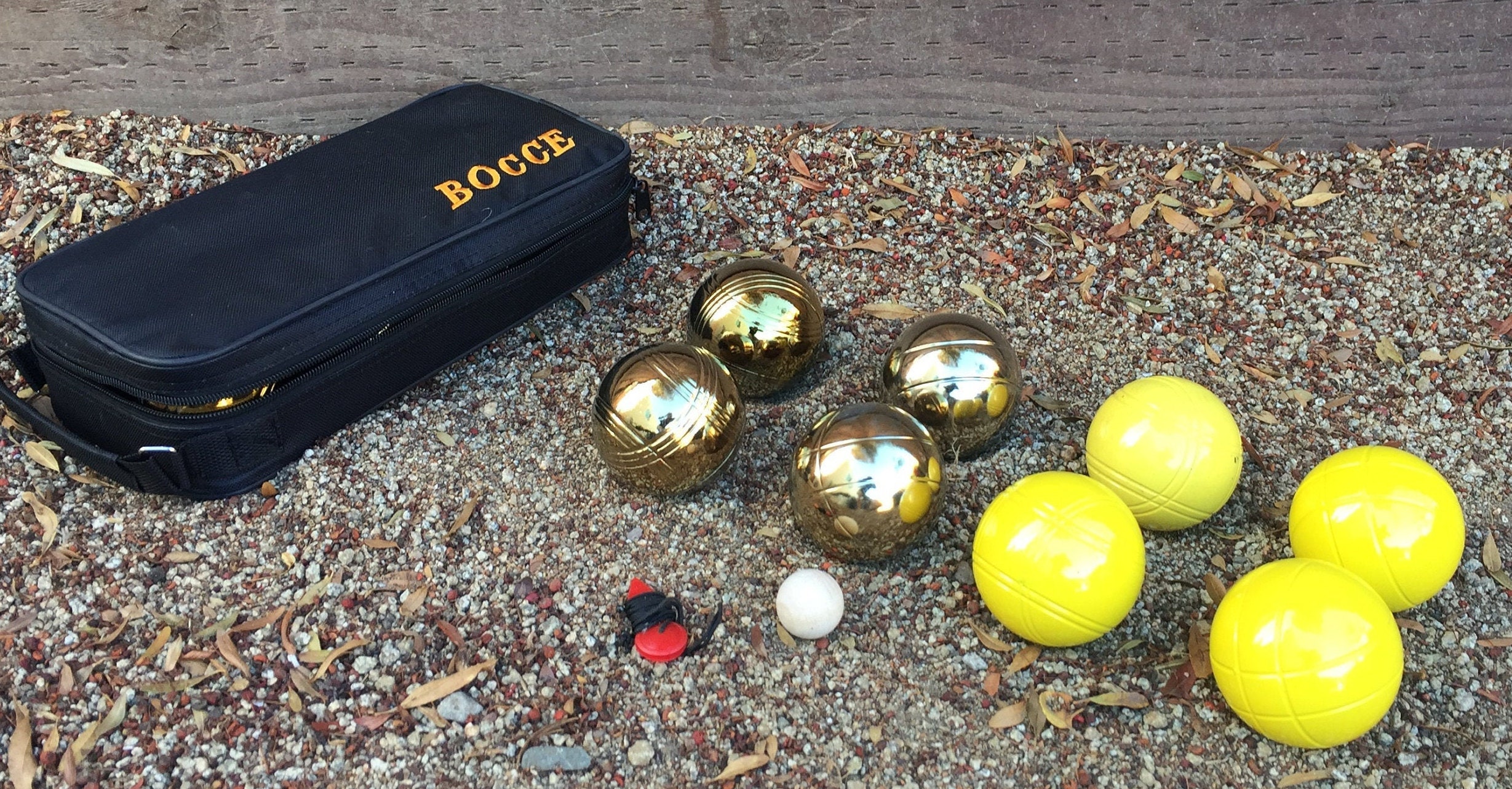 73mm Metal Bocce/petanque Set With 8 Yellow and Gold Balls and Etsy UK