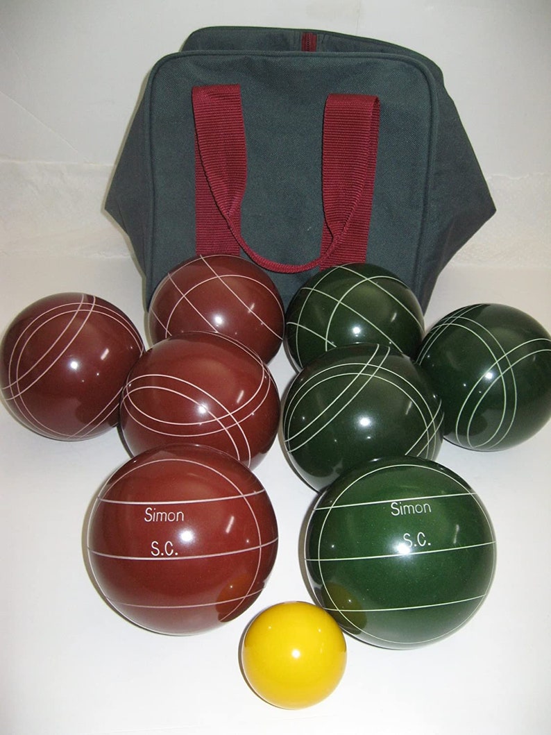 EPCO Premium Quality Engraved Bocce Ball Set 110mm Dark Etsy