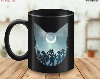 Coffee Mug Coaster Gift Set Sailor Moon Manga Anime Girls Ceramic Tea Coffee Mug Coaster Gift Set Sailor Moon Manga Anime Girls Ceramic Tea