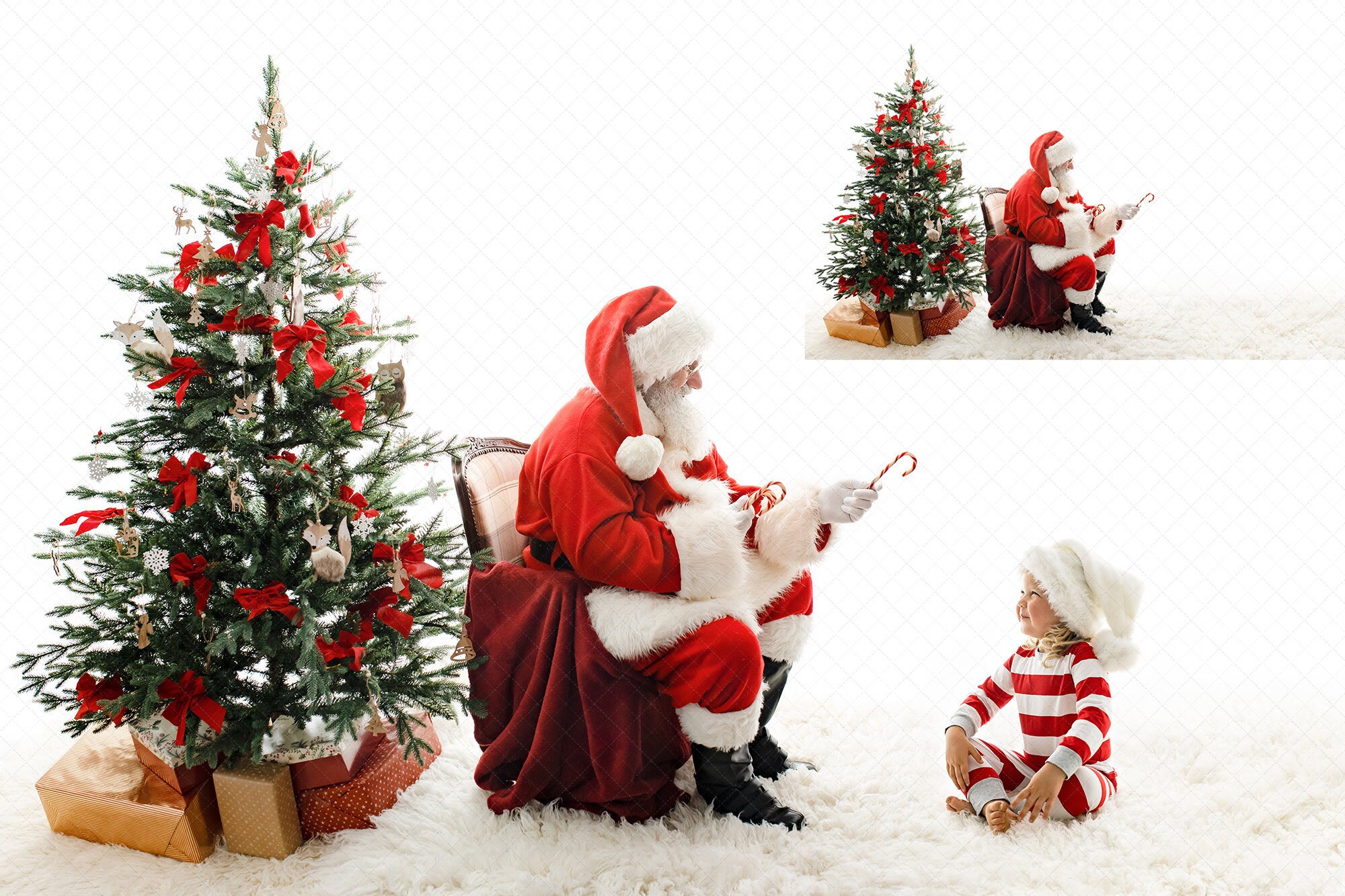 BUNDLE OF 10 Santa Digital Backdrop Christmas Scene - Etsy Canada