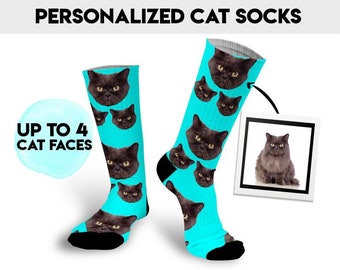 Custom Cat Socks Etsy