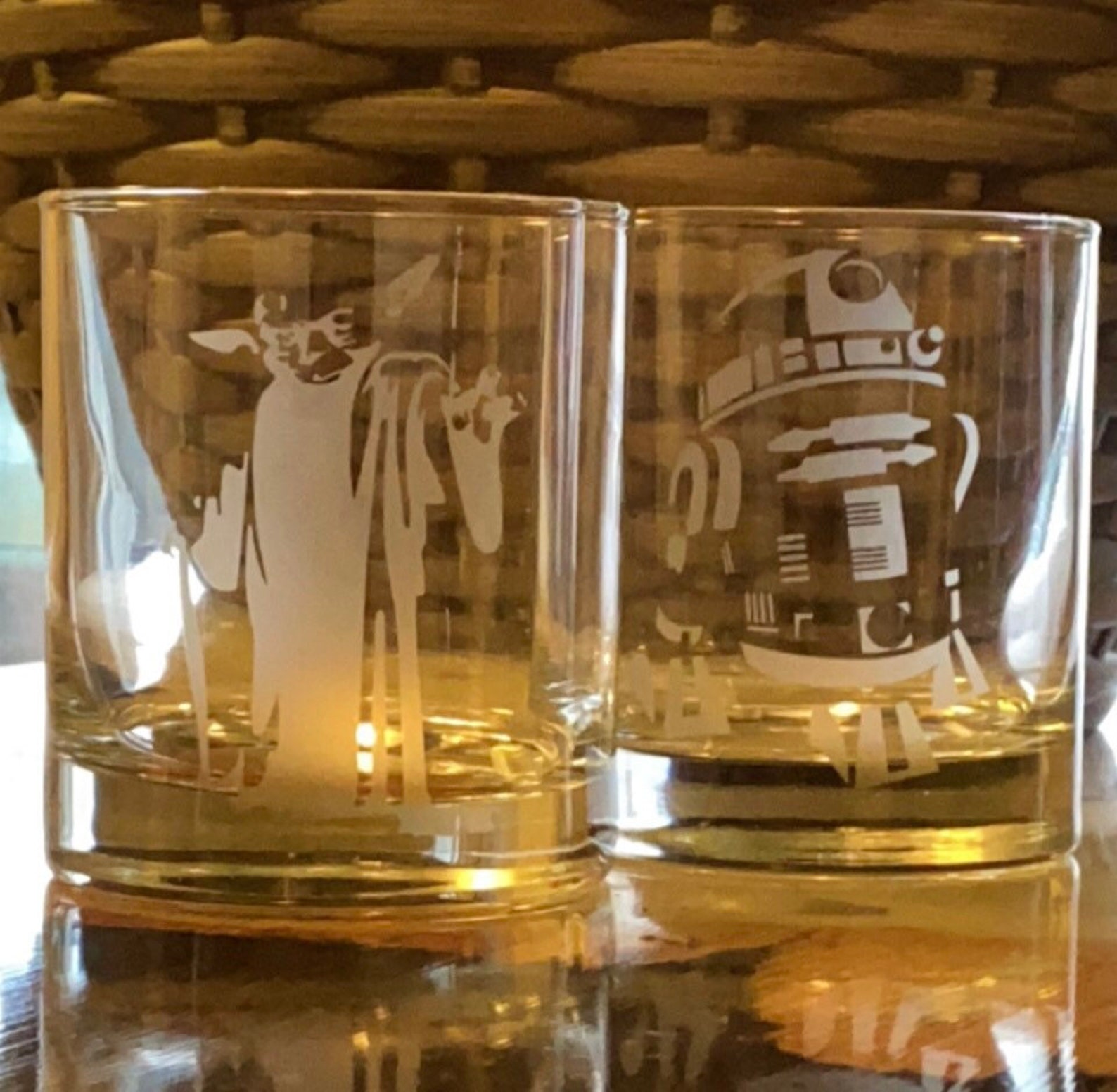 Star Wars Themed Etched Drinking Glasses Multiple Sets Of 4 Etsy