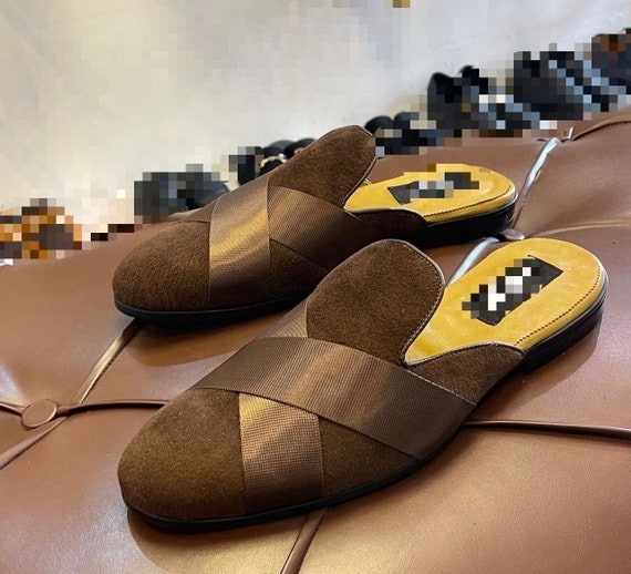 Mens backless mule loafer clearance