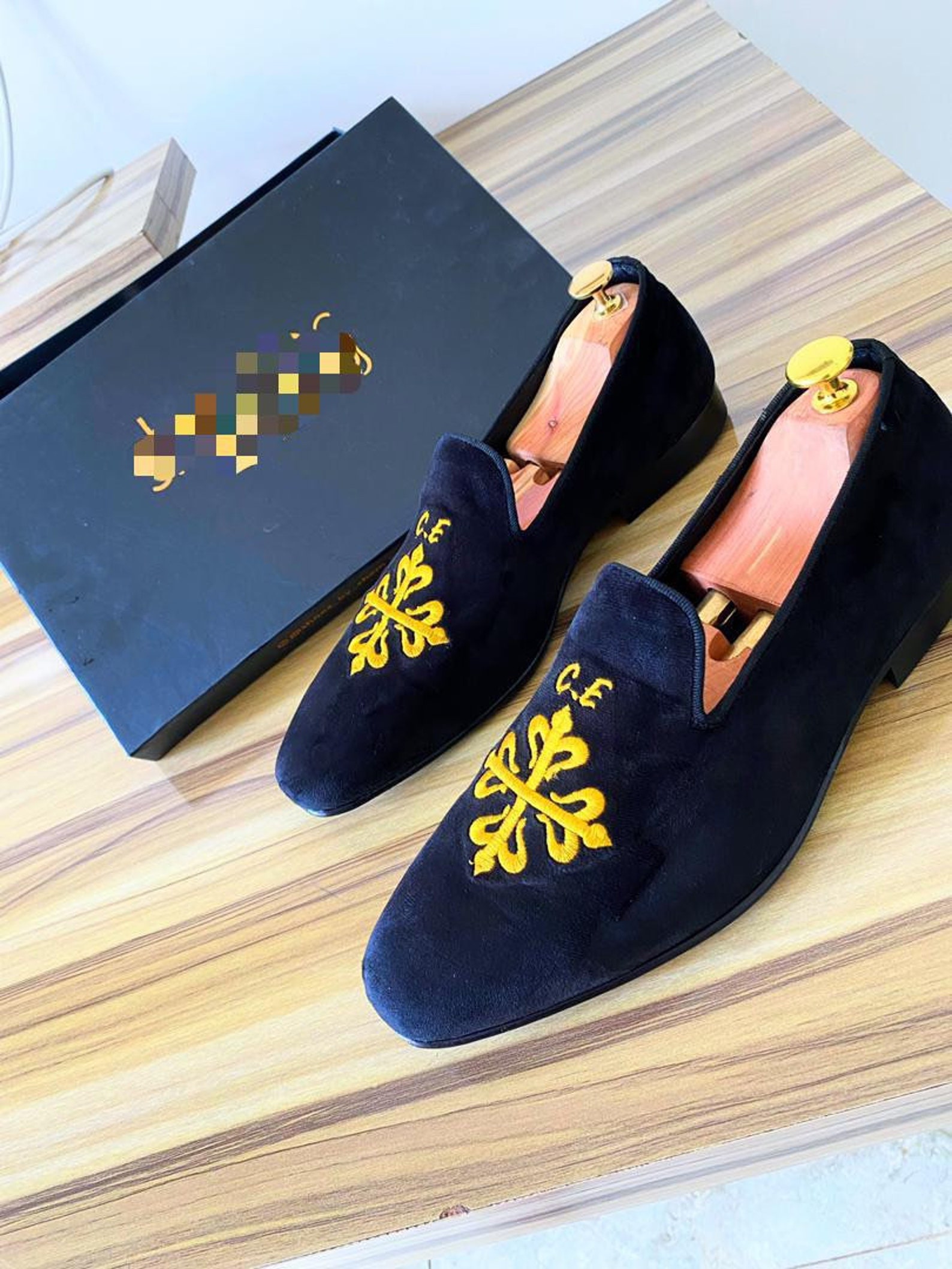 mens monogram slippers