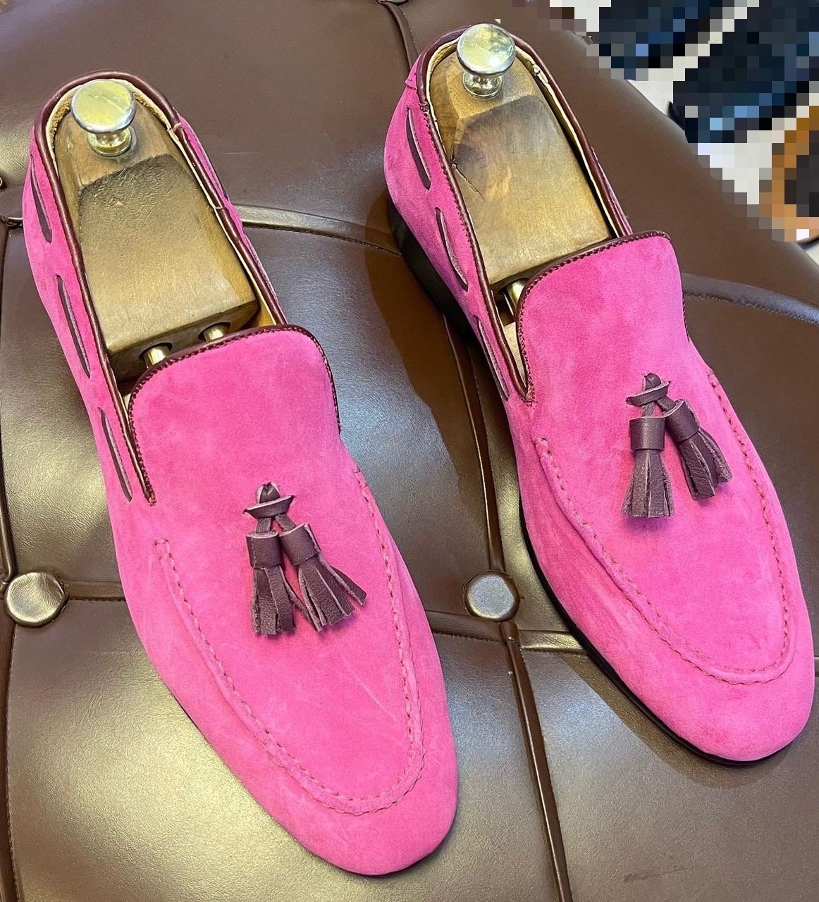 Pink loafers mens discount