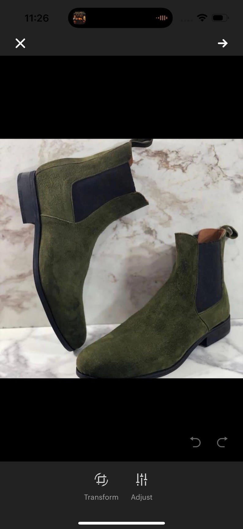 olive suede leather ankle boots handmade