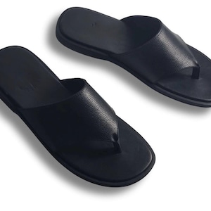 Handmade Black men sandals |  Handmade Summer Slippers | Groom Wedding Footwear | African Traditional Wear
