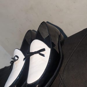 premium dress shoe men bow loafer patent leather