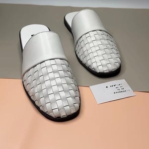 closed toe woven mules