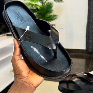 flat leather sandals men