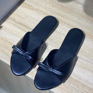 women leather flat summer office sandals