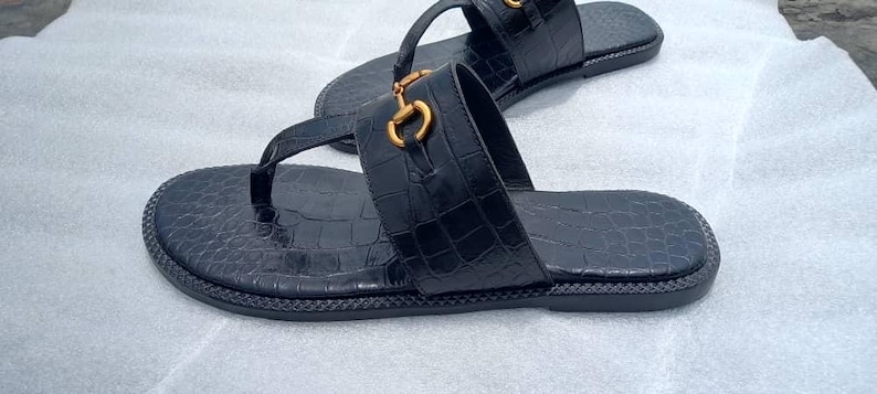 men dress slipper leather slide