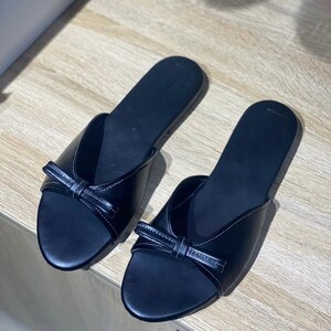 women leather flat summer office sandals