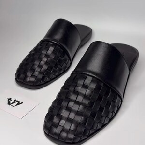black woven mule men
