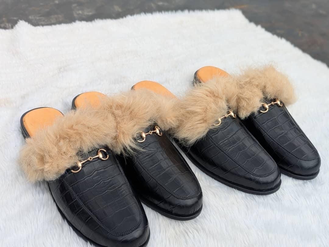 fur lined mens dress shoes Men's Leather Snow Boots Retro Round Toe Slip-On Lug Sole Ankle Booties Winter Plus Velvet Warm Men's (Color : Black, Size : 6.5) providing lightweight while being extremely warm SHEPHERD Denver shoes