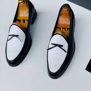 premium groom mens shoe patent leather slip on design