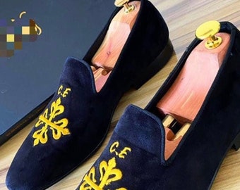 Monogram bespoke slippers loafers for men