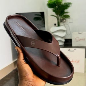 flat leather sandals men