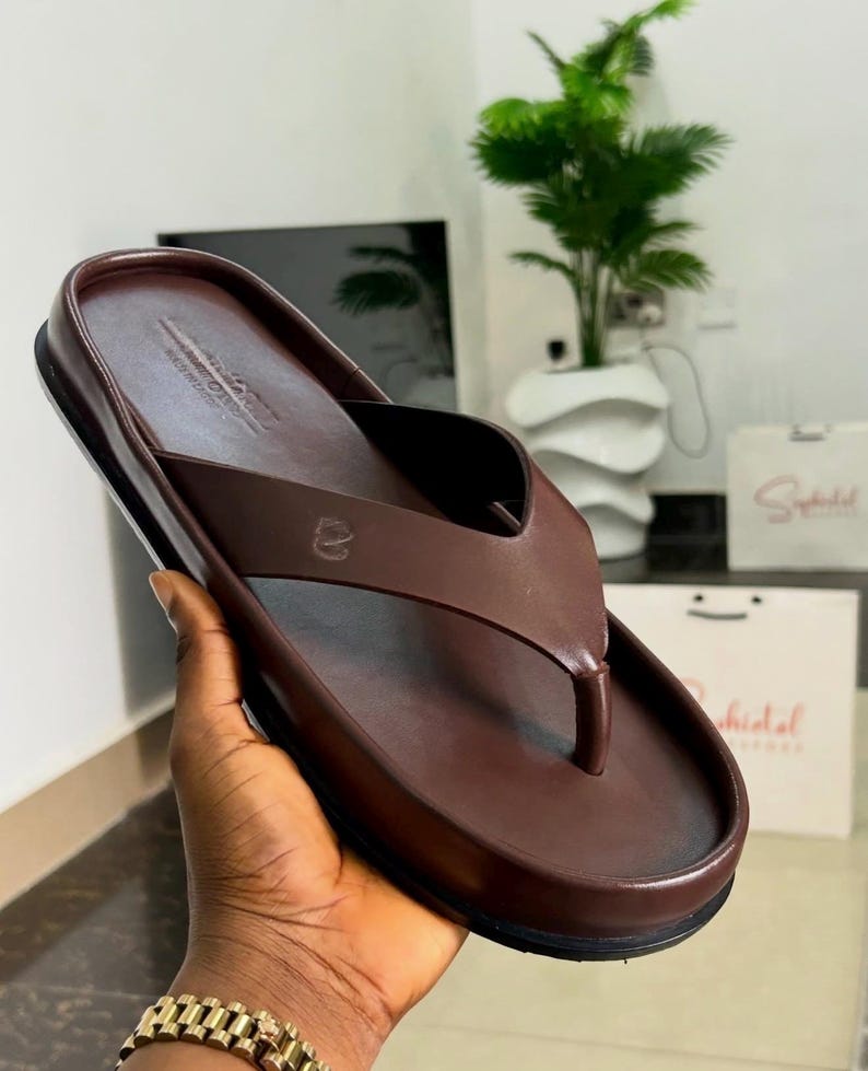 flat leather sandals men