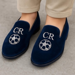custom boys shoes suede embroidered loafers personalized name shoes toddler dress slip on custom party shoes handmade boys footwear