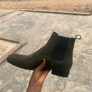 ankle high casual chelsea boots men
