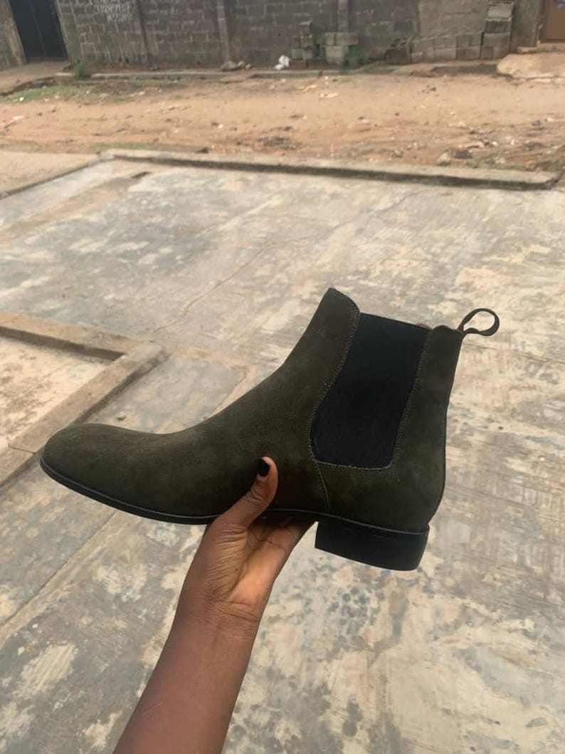 ankle high casual chelsea boots men