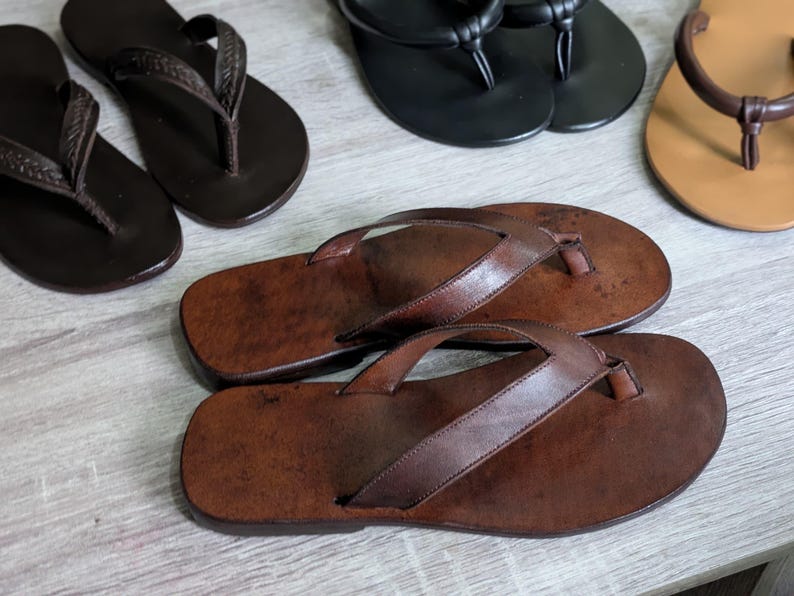handmade outdoor thong sandal men