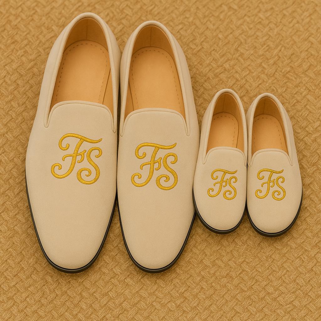 Yellow Loafers with White Lettering Women main image 2