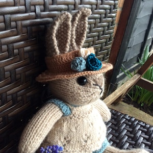 Luxury Handknitted bunny/quality alpaca yarnbonnet