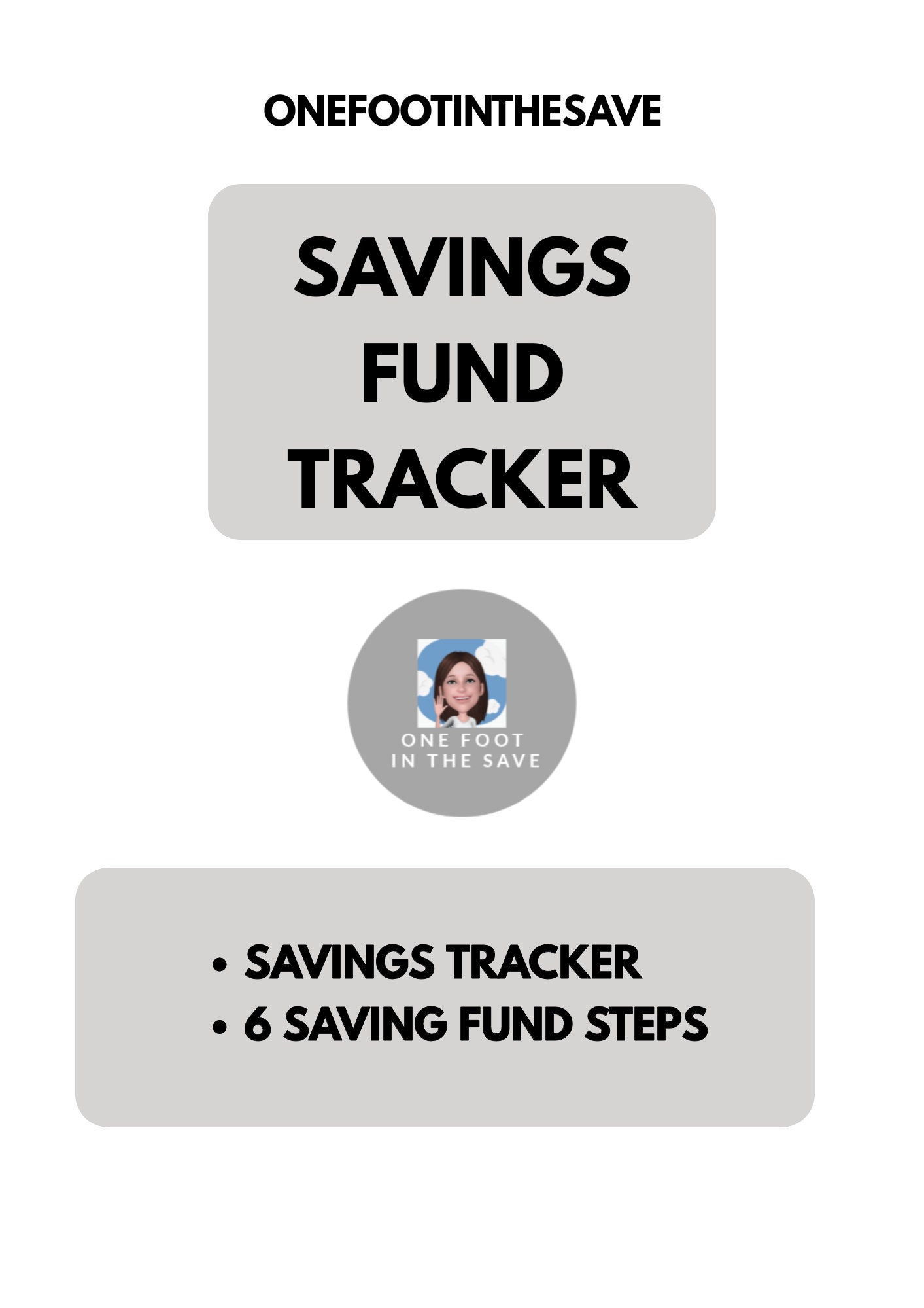 Savings Fund Tracker Pack Etsy