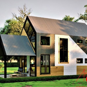 Tiny House Plans, 16&#39; x 44&#39;, 768 SF, 2 Beds, Tiny House, Cabin Plans, Cottage Plan, A Frame House, House Plans, Prefab House, Tiny Home,